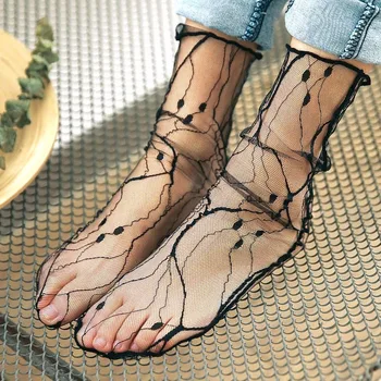 Star Šalies Tuščiaviduriai iš seksualios pėdkelnės moterų Tinklinio juoda moterų skaidrus gyvulių slim žvejybos tinklas kojinės, kojinės TT091