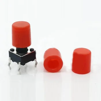 100vnt 6*6.45 mm mygtukas caps lytėjimo mygtukas caps spalvotų apvalių jungiklio mygtuką, dangteliai, 6*6 jungiklio mygtukai