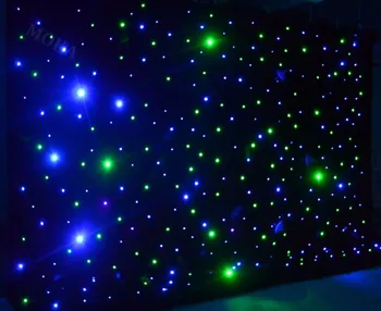 1 Vnt./daug 4m*6m(H/L) RGBY maišymo LED Etape Fonas,LED Star Medžiaga DMX kontroliuojamos LED uždangų, Vestuvių Dekoravimas