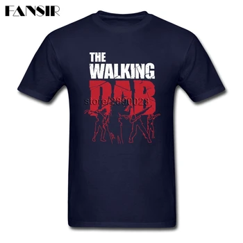 Vyrai T Shirts Kūrybos Medvilnės, trumpomis Rankovėmis marškinėliai vyriški Tepdami Pėsčiomis Dab Zombie Miręs Šeimos Drabužius Viršūnės