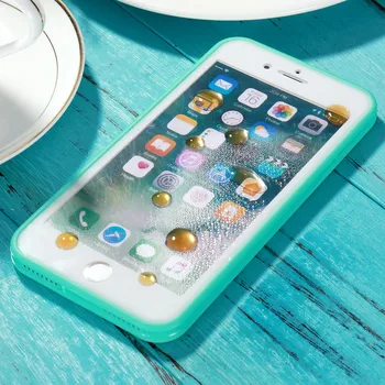 Atsparus Vandeniui 360 Visas Minkštas Silikoninis Telefono dėklas skirtas iPhone 5s 7 6 5 6s 