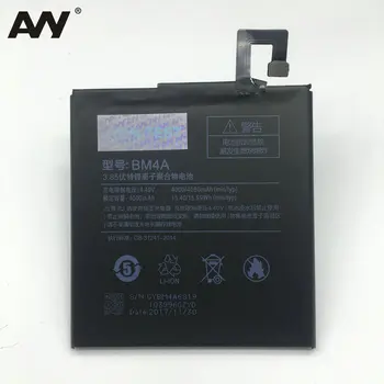 AVY Originalios Baterijos BM4A Už Xiaomi Redmi Pro Redrice Pro Mobiliojo telefono Pakeitimo Li-ion Baterijos 4000mAh 4050mAh Testas