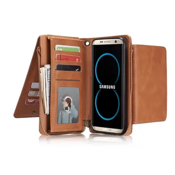 BuzzLee Daugiafunkcį Piniginės Apversti Telefono dėklas, skirtas Samsung Galaxy Note 8 S8 Plius S7 Krašto Apsaugos Galinį Dangtelį Maišelį su Kortelių Lizdai