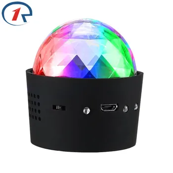 ZjRight USB 5V Pastatytas baterija muzikos Garso kontrolė RGB LED šalies šviesos dj automobilių gimtadienio dovana mini Nešiojamieji Kalėdų stalo kamuolys šviesos