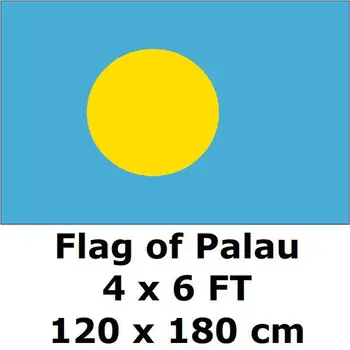 Palau Vėliavos 120 x 180 cm 100D Poliesteris Didelis Didelis Palauan Vėliavas Ir Plakatus, Nacionalinės Vėliavos Šalies Reklama