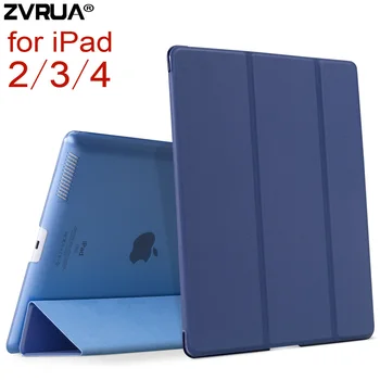 IPad 2 3 4 , ZVRUA YiPPee Spalvos PU Smart Cover Atveju Magnetas pabusti miego apple iPad2 iPad3 iPad4