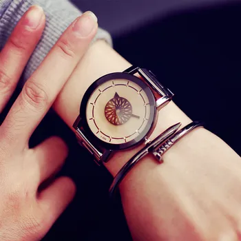 Ratas, Unikalaus Dizaino Laikrodžių Mados Prabangių Deimantų Veidrodis Moterų Laikrodžiai 2017 BGG markės nerūdijančio plieno, kvarcas Meilužis laikrodis