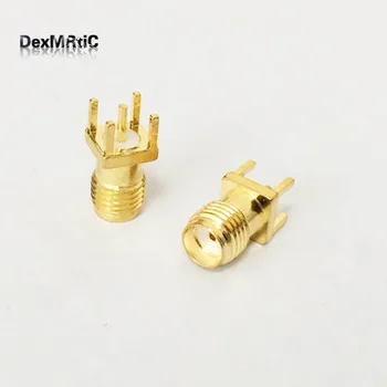 1pc SMA PCB RF, Coaxial) Jungtis Tiesiai Type Female Jack Goldplated