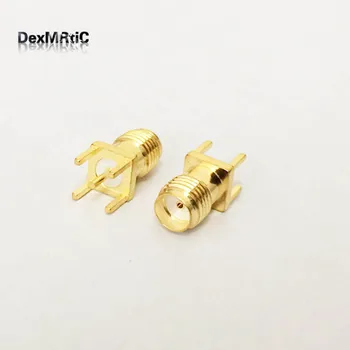 1pc SMA PCB RF, Coaxial) Jungtis Tiesiai Type Female Jack Goldplated