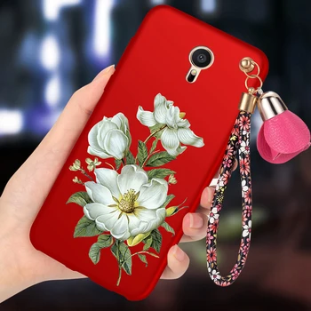 Už meizu m2 mini atveju silicio modelius apsaugos mobiliojo telefono krepšys meizu m2 mini padengti meizu m2 atveju TPU Minkštas 3D Gėlė