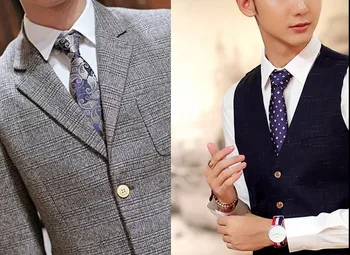 2017 aukštos kokybės nano vandeniui vyrų jaunikis verslo korėjos siauras kaklaraištis 5,5 CM jaunikis Britų stiliaus.