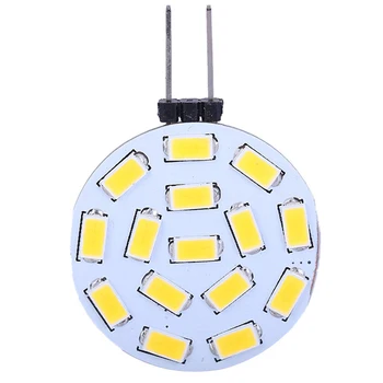 10vnt 15 G4 LED SMD 5730 Led Lempa 3W LED Apšvietimo Lemputė G4 5730 apvali Lempa Balta/Šiltai Balta 1H