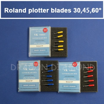 15vnt Roland Peilis 30/45/60 laipsnį kiekvienos 5vnt braižytuvai vinilo pjovimo peilis,roland spausdintuvo dalys