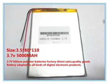 Originalus Li-ion baterija 3.7 v tablet 3.7 v 5000mah (Apytiksliai) 8 colių N83,N86 A85,A86 įkrovimo baterija (akumuliatorius Tablet PC 3580110