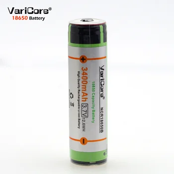 VariCore saugomų Panasonic 18650 3400mAh baterija NCR18650B su originalia nauja PCB), 3,7 V, Tinkami fotoblykstės