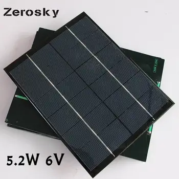 Zerosky 5.2 W 6 V Saulės Skydelis, Baterijos Kroviklis Saulės Elementų 