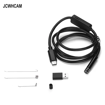 JCWHCAM Lankstų 5,5 mm 6LED USB C Tipo Endoskopą Tikrinimo Kameros 1M-3M 5M 10M PC 