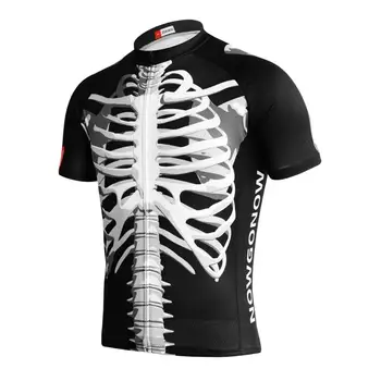 Vyrų Trumpoji naujų drabužių dviračių džersis amerikos futbolo maillot dviračių drabužių balta /juoda asmenybės skeletas kietas Triko