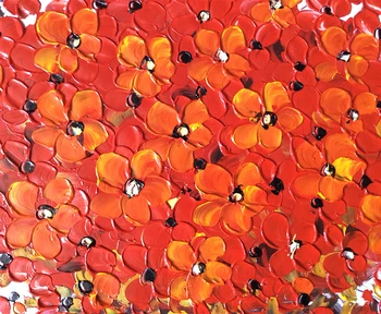 Nemokamas pristatymas didelis, rankų darbo dažytos abstrakčiai šiuolaikiškos sienų tapybos spalvinga raudonos gėlės peilis naftos tapyba ant drobės, sienos gruodis
