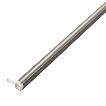 1pc Titano Ti Baras Metalo Strypas 5 Klasės GR5 Stick Suvirinimo Įrankis 50cm Ilgis 4mm Skersmens