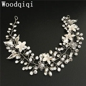Woodqiqi sobretudo feminino vestuvių-plaukų aksesuarus-nuotakos vestuvių lankelis coroas para noiva diadema pelo mujer nuotakos naujas