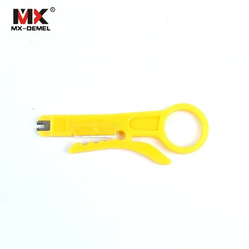 MX-DEMEL 1pcs Geltona Nešiojamų Wire Stripper Peilis Crimper Replės Užspaudimo Įrankis Kabelių Išpardavimas Vielos Pjovimo Kišenėje Multi įrankiai