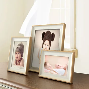 Šiuolaikinės paprasta foto rėmelis darbalaukio papuošalai 6/7/8 colių nuotrauką lentelė kūdikių foto rėmelis šeimos nuotraukų rėmelis, 1 vnt stovi molbertas