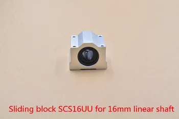 SC16UU SCS16UU guolių 16mm linijinis guolis skaidrių blokas su LM16UU susijusi 16mm veleno 1pcs
