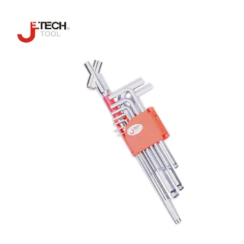 Jetech 9pcs+1pc/set ball pabaigos hex raktai rinkinį su išplėtimo baras šratinukus, 