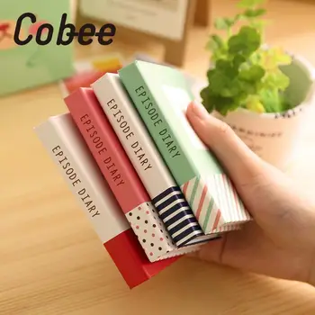 Cobee 100 Puslapių Mini kietais viršeliais Sąsiuvinis 3-in-1 Sticky Notes Pen Pocketbook Kišenėje Memo Bloknotą