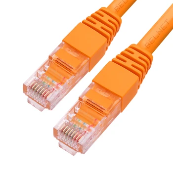 BELNET UTP CAT5E RJ45 Ethernet kabelis cat 5e rj 45 wlan Tinklo kabelis patch cord Kompiuterių, Nešiojamųjų xiaomi maršrutizatorius 2M 3M Oranžinė