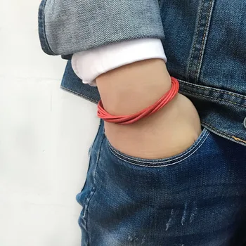 ZotatBele bižuterijos raudona rankų darbo wrap pintas natūralios odos apyrankė su Kanapių virvė moterų SF41