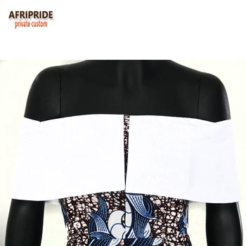 2018 m. afrikos stiliaus vasaros moterų suknelė AFRIPRIDE rankovių vidurio blauzdos vieną krūtinėmis stebėjimo atsitiktinis suknelė moterims A7225159