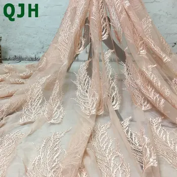 5 metrų light&patogus nėriniai siuvinėjimo audinys Afrikos Tiulio plunksnų Venecijos Nėrinių Apdaila Audiniai, Siuvimo Amato Vestuvių suknelė