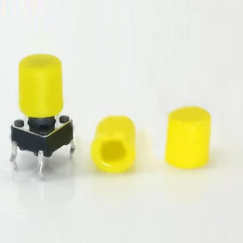 100vnt 6*6.45 mm mygtukas caps lytėjimo mygtukas caps spalvotų apvalių jungiklio mygtuką, dangteliai, 6*6 jungiklio mygtukai
