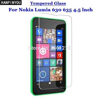Dėl Nokia Lumia 630 Grūdintas Stiklas 9H 2.5 D Premium Screen Protector, Plėvelės Nokia Lumia 630 635 636 638 Dual Sim N630 4.5