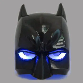 Karšto Helovinas LED Žėrintis Betmenas Kaukė Suaugusiųjų Black Masquerade Šalies Karnavalas Suknelė Viršutinė Pusė Veido Animacinių filmų Kaukė Vaikas Avenger
