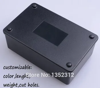 Vienas pcs105*65*40mm ABS juodo plastiko skirstomosios dėžutės darbalaukio plastiko elektros talpyklos 
