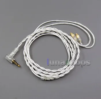 2,5 mm Gryno Sidabro Ekranas Ausinių Laido MMCX Plug Shure se535 se846 se215 Ausinių kabelį LN005950