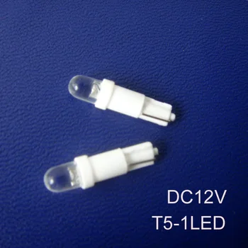 Aukštos kokybės 12V T5 automobilių įspėjimas led lempos T5 led automobilių dega 12V W3W,led T5 Automobilio Signalas, Šviesos nemokamas pristatymas 10vnt/daug
