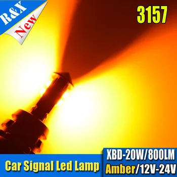 2vnt Led automobilio lemputė 20W 7443 7440 3156 3157 CANBUS Xenon Baltojo Gintaro Raudona W21/ Didelės galios XBD Žetonų lempos šviesos šaltinis automobilių stovėjimo aikštelė