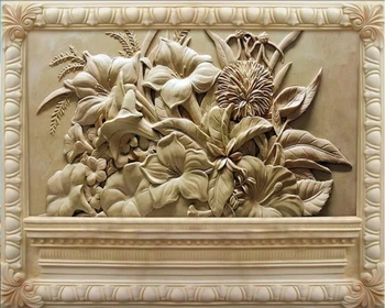 Beibehang 3D Foto Tapetai Europos Gėlių Paramos Freskomis Miegamojo Kambarį, TV Foną sienos dokumentų namų dekoro