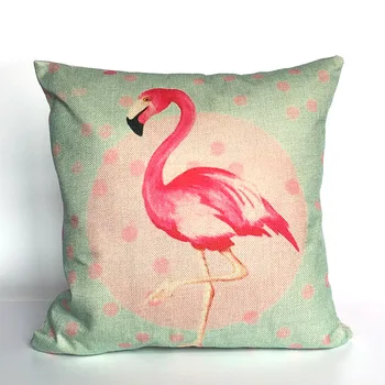 Gyvūnų Pink Flamingo Pelėda-Pagalvėlė Padengti Pagalvių užvalkalus Sofa Automobilių, Namų dekoro Housse De Coussin 45x45cm