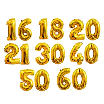 FENGRISE 18 20 21 30 40 50-ojo Gimtadienio Balionai-Metį Rose Gold Baliono Numeris Pav Gimtadienio Dekoracijos