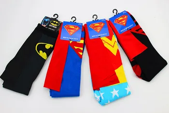 Naujas Animacijos Kojinės Super Moteris Betmenas, Supermenas Modelio Kojinės Asmenybės Apsiaustu, Apdailos Vyrų ir moterų Laukinių Atsitiktinis kojinės