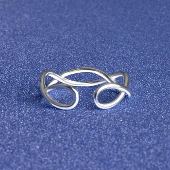 JEXXI Aukštos Kokybės Mados Kreivės Forma Paprastas Kūrybos Žiedai 925 Sterlingas Sidabro, Moterų-Geriausia Dovana Vestuvių Papuošalai