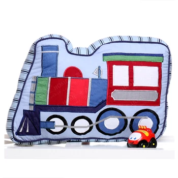 Medvilnės animacinių filmų lėktuvo, traukinio, automobilio Pagalvėlės pagalvėlės su įdaru siuvinėjimo berniukas vaikui dovana saldus kambaryje namo sofa-lova Dec FG208-2