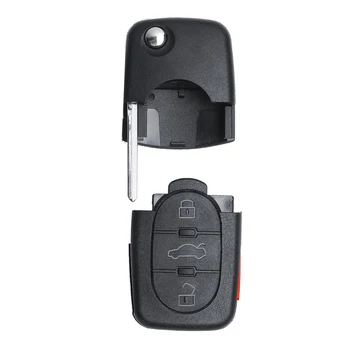 Keyecu 3+1 Mygtuką, Flip Mygtuką Nuotolinio Valdymo Fob 315MHz su ID48 Chip VW Beetle Kabrioletas Golf Jetta Passat 1J0 959 753 F