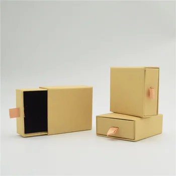 12pcs 8*7*3cm Kraft Popieriaus Dėžutė Papuošalų Laikymo Dėžutė