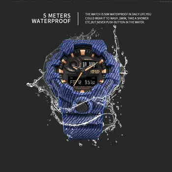 Kaubojus Sporto Žiūrėti Nauji Kariniai Laikrodžiai Armijos Skaitmeninis Writwatch LED 50m atsparumas Vandeniui vyriški Žiūrėti Siųsti 8001 Vyrai Žiūrėti Prabangos Prekės